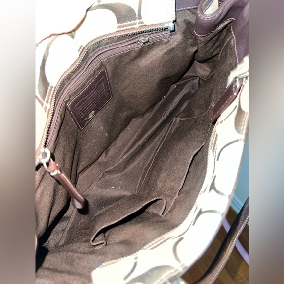 COACH HAMPTON LEOPARD STRIPE HANDBAG - Picture 6 of 8